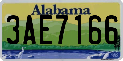 AL license plate 3AE7166