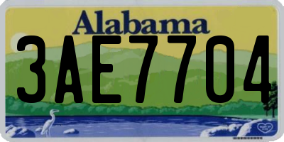 AL license plate 3AE7704