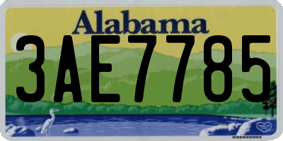 AL license plate 3AE7785