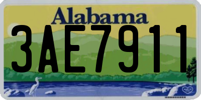 AL license plate 3AE7911
