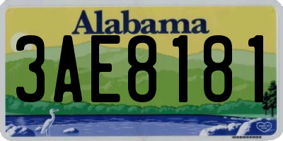 AL license plate 3AE8181