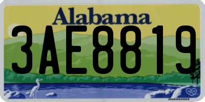 AL license plate 3AE8819