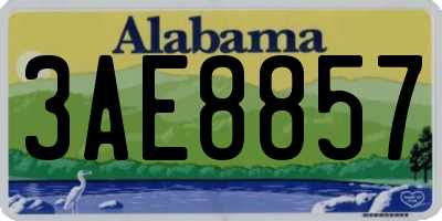 AL license plate 3AE8857
