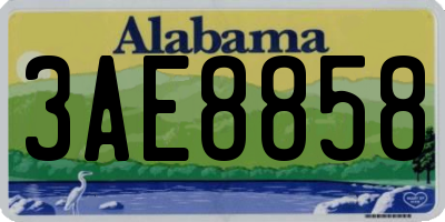 AL license plate 3AE8858