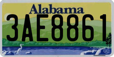 AL license plate 3AE8861