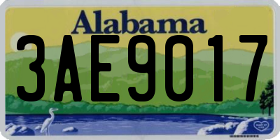 AL license plate 3AE9017