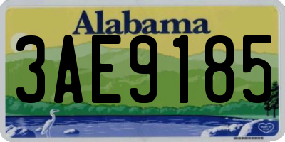 AL license plate 3AE9185