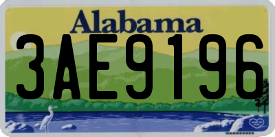 AL license plate 3AE9196