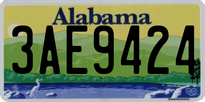 AL license plate 3AE9424