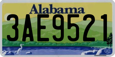 AL license plate 3AE9521