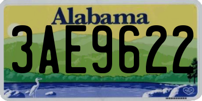 AL license plate 3AE9622