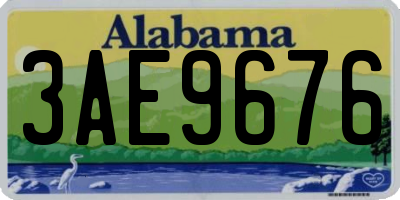 AL license plate 3AE9676