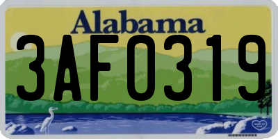 AL license plate 3AF0319