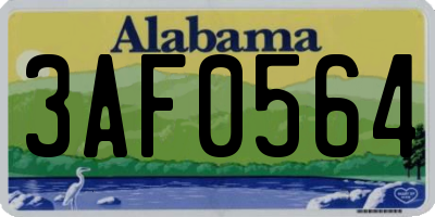 AL license plate 3AF0564