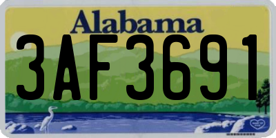 AL license plate 3AF3691
