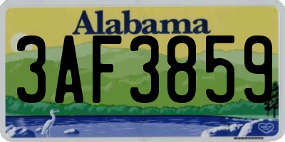 AL license plate 3AF3859