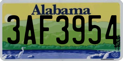 AL license plate 3AF3954