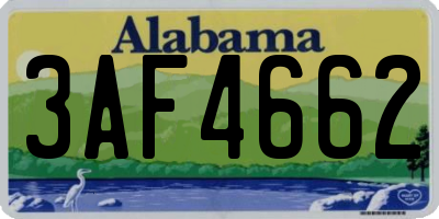 AL license plate 3AF4662