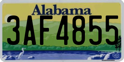 AL license plate 3AF4855
