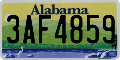AL license plate 3AF4859