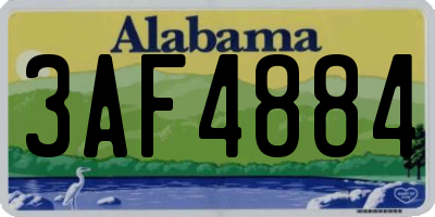 AL license plate 3AF4884