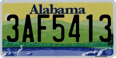 AL license plate 3AF5413