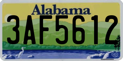 AL license plate 3AF5612
