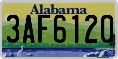 AL license plate 3AF6120