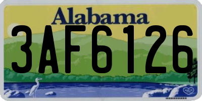 AL license plate 3AF6126
