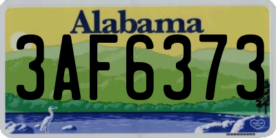 AL license plate 3AF6373