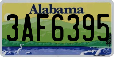 AL license plate 3AF6395