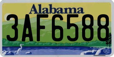 AL license plate 3AF6588