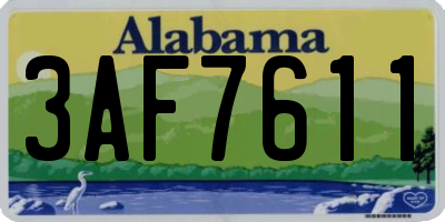 AL license plate 3AF7611