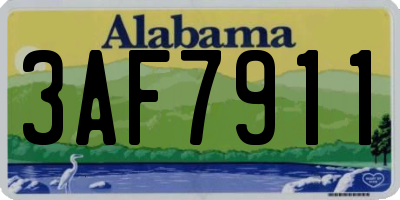 AL license plate 3AF7911