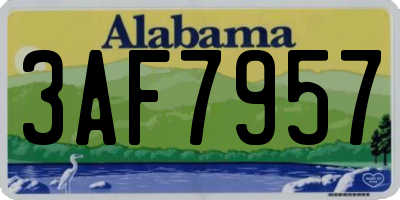 AL license plate 3AF7957