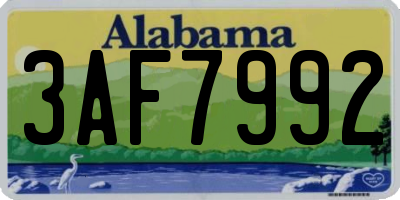 AL license plate 3AF7992