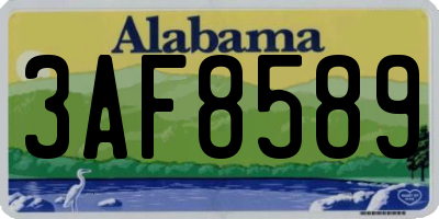 AL license plate 3AF8589