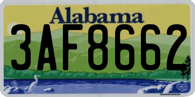 AL license plate 3AF8662