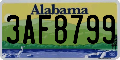 AL license plate 3AF8799