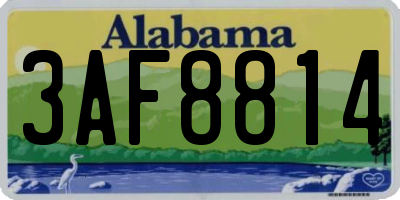 AL license plate 3AF8814