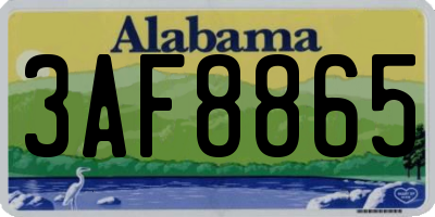 AL license plate 3AF8865