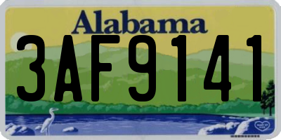 AL license plate 3AF9141