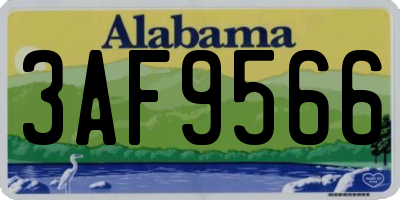 AL license plate 3AF9566