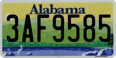 AL license plate 3AF9585