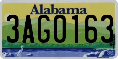 AL license plate 3AG0163