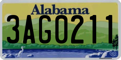 AL license plate 3AG0211