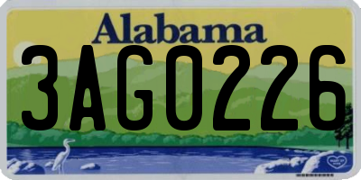 AL license plate 3AG0226