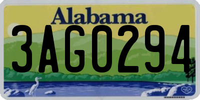 AL license plate 3AG0294