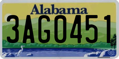 AL license plate 3AG0451