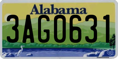 AL license plate 3AG0631